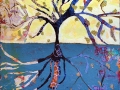 Where the Invisible Dream Wanders #1, mixed media on canvas, 40 x 30