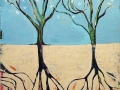Where the Invisible Dream Wanders #2, mixed media on canvas, 40 x 30