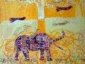 The Road Which Passes Over, mixed media on panel, 24 x 16, 