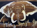 Ghost Elephant, mixed media on canvas, 16 x 24, 72