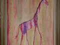 Narobi Giraffe, mixed media on panel, 24 x 18